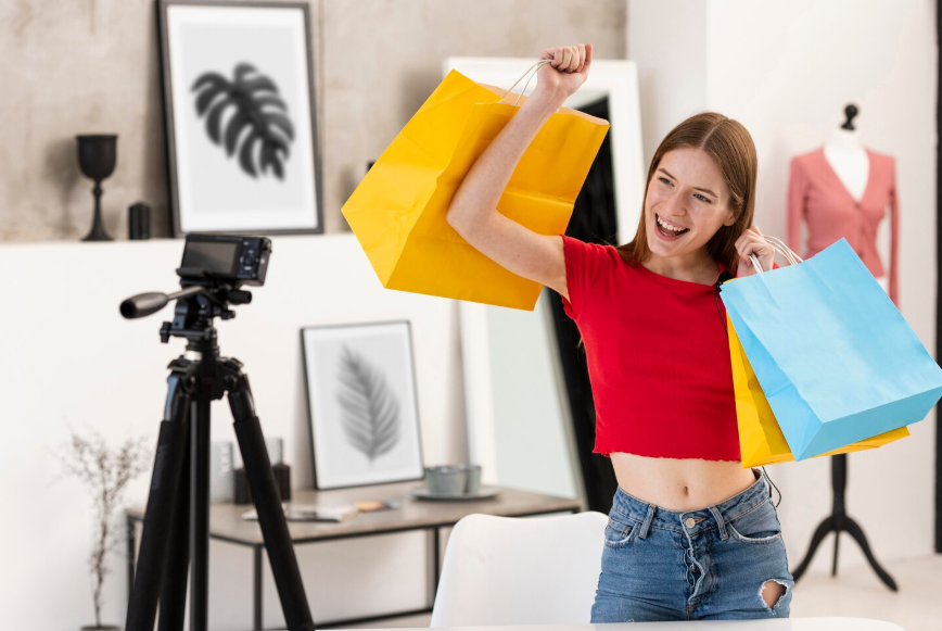 Creator celebrating purchases after viral video drives sudden product demand.
